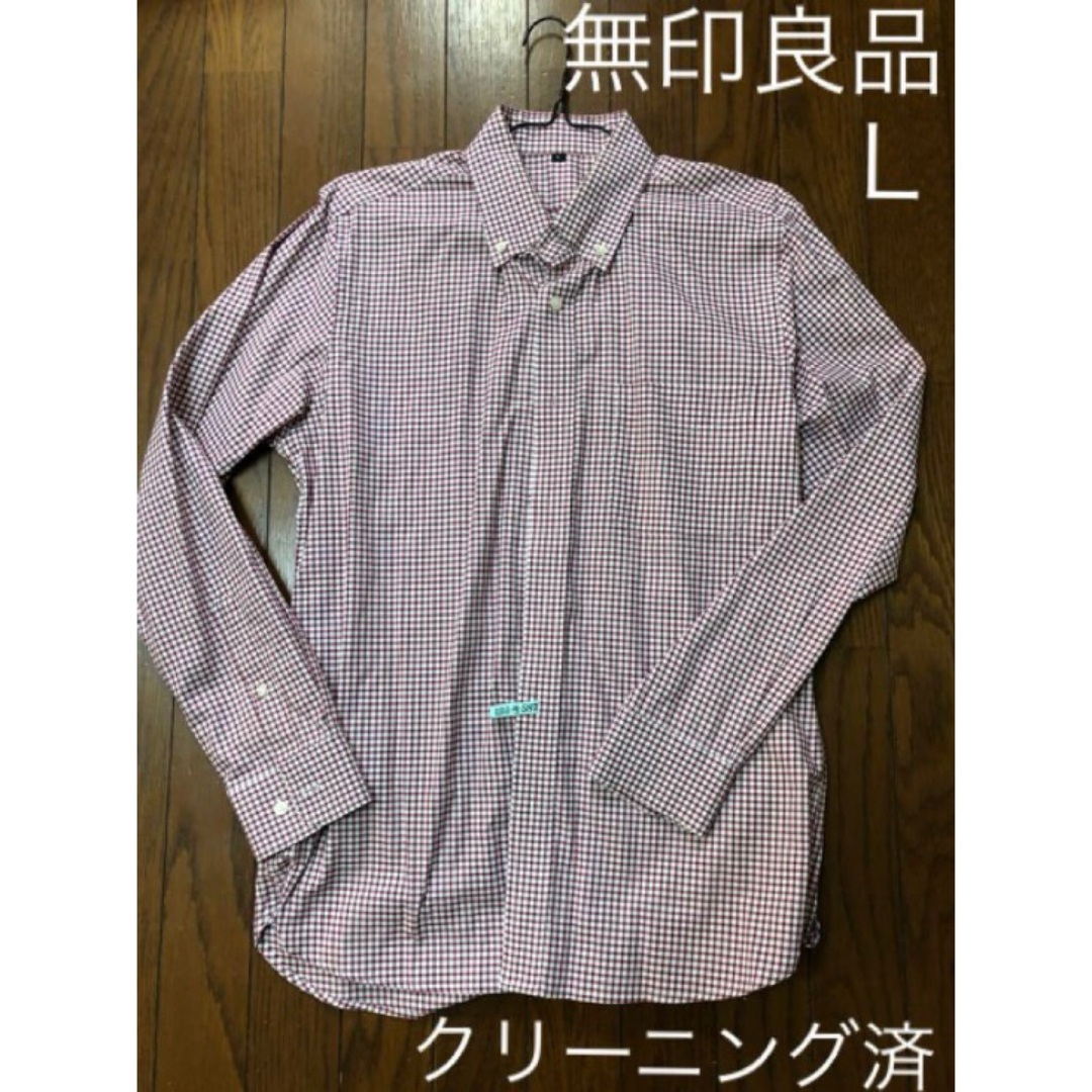 MUJI (無印良品)(ムジルシリョウヒン)の無印良品  チェックシャツ　L   クリーニング済 メンズのトップス(シャツ)の商品写真