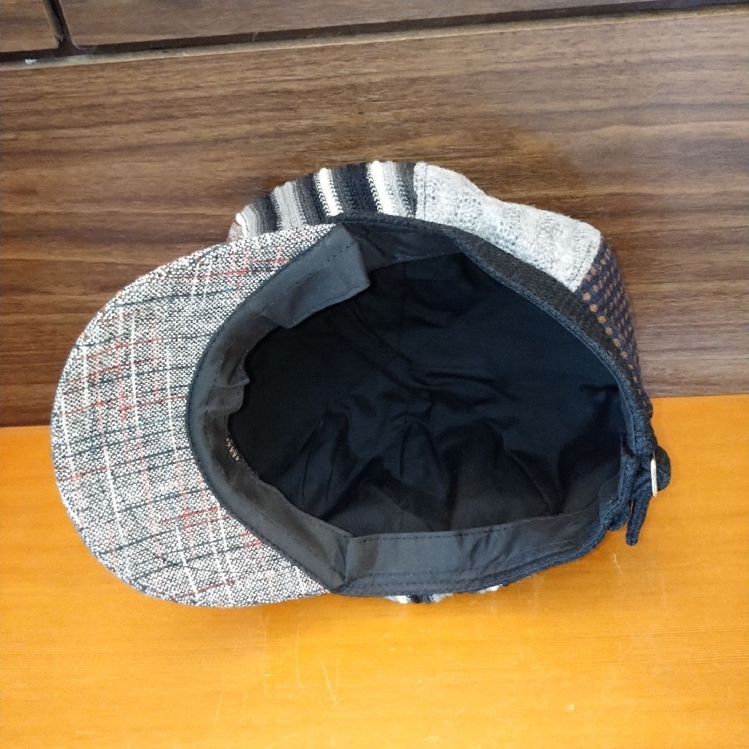 異素材 パッチワーク キャスケット  男女兼用 メンズの帽子(キャスケット)の商品写真