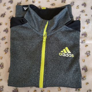 adidas - 150　アディダス　ジャージ　グレー　霜降り　ジャケット　羽織 　adidas