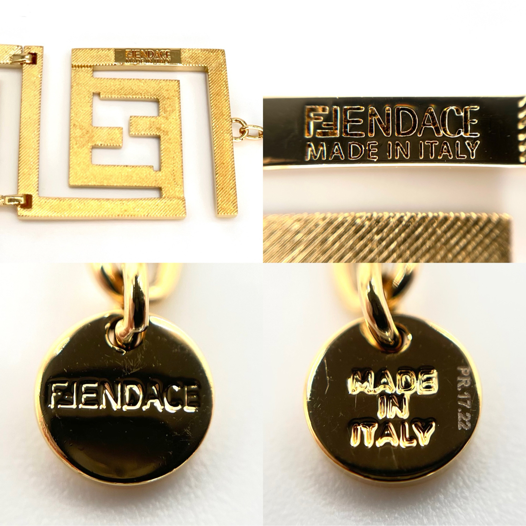 FENDI(フェンディ)のフェンダーチェ FFグレカ ラージ メタル チョーカー ネックレス ゴールド レディースのアクセサリー(ネックレス)の商品写真