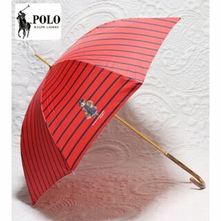 POLO RALPH LAUREN - 新品【ポロラルフローレン】ポロベア＆ロゴ刺繍 ボーダーストライプ 長傘 雨傘