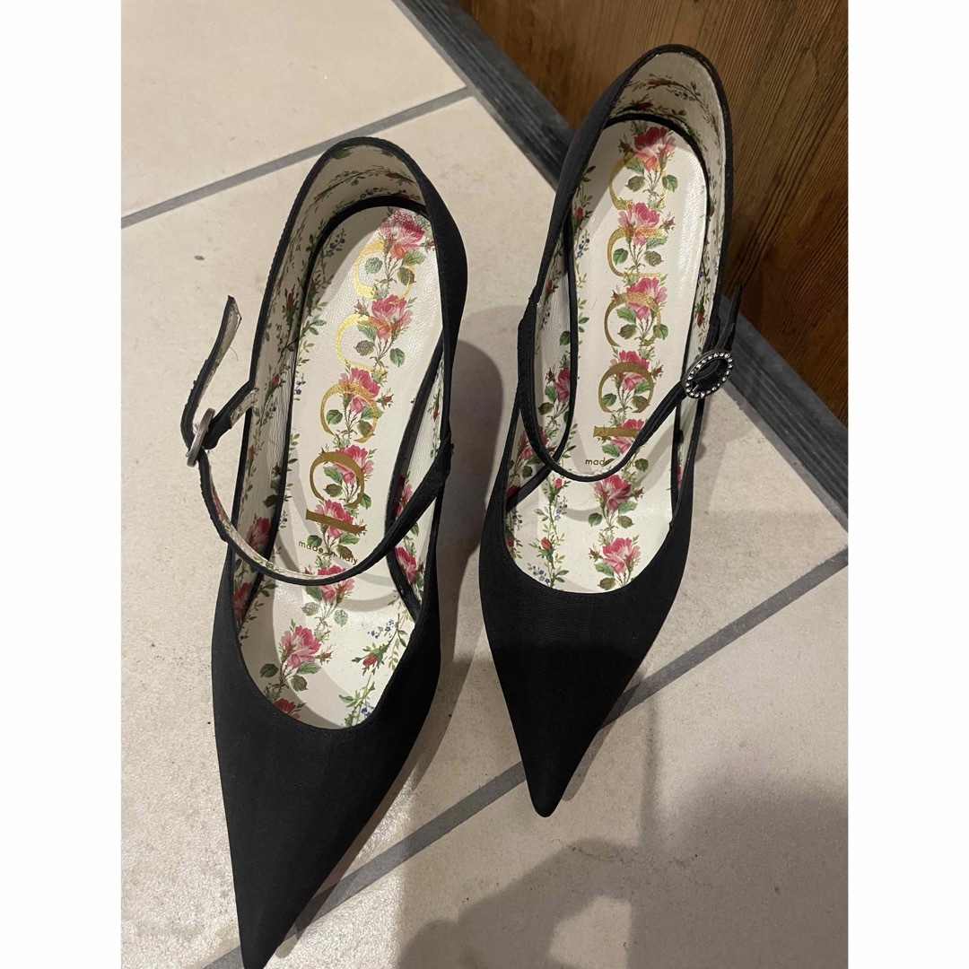 Gucci　ポインテッドトゥ 花柄 フローラル ヒール パンプス