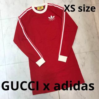 Gucci - ☆未使用品☆GUCCI adidasコラボ　3ストライプ　ロゴ　ワンピース