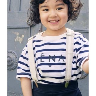 イエナ(IENA)のIENA ENFANT ボーダーエトワールロゴ半袖Tシャツ kids(Tシャツ/カットソー)