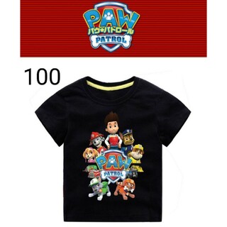 【新品】パウパトロール 100サイズ 黒 Tシャツ(Tシャツ/カットソー)