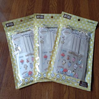 ビーティーイシビル(BT21)のBT21 1DAY MASK(うるおい保湿) 転写シール付き  3点(アイドルグッズ)