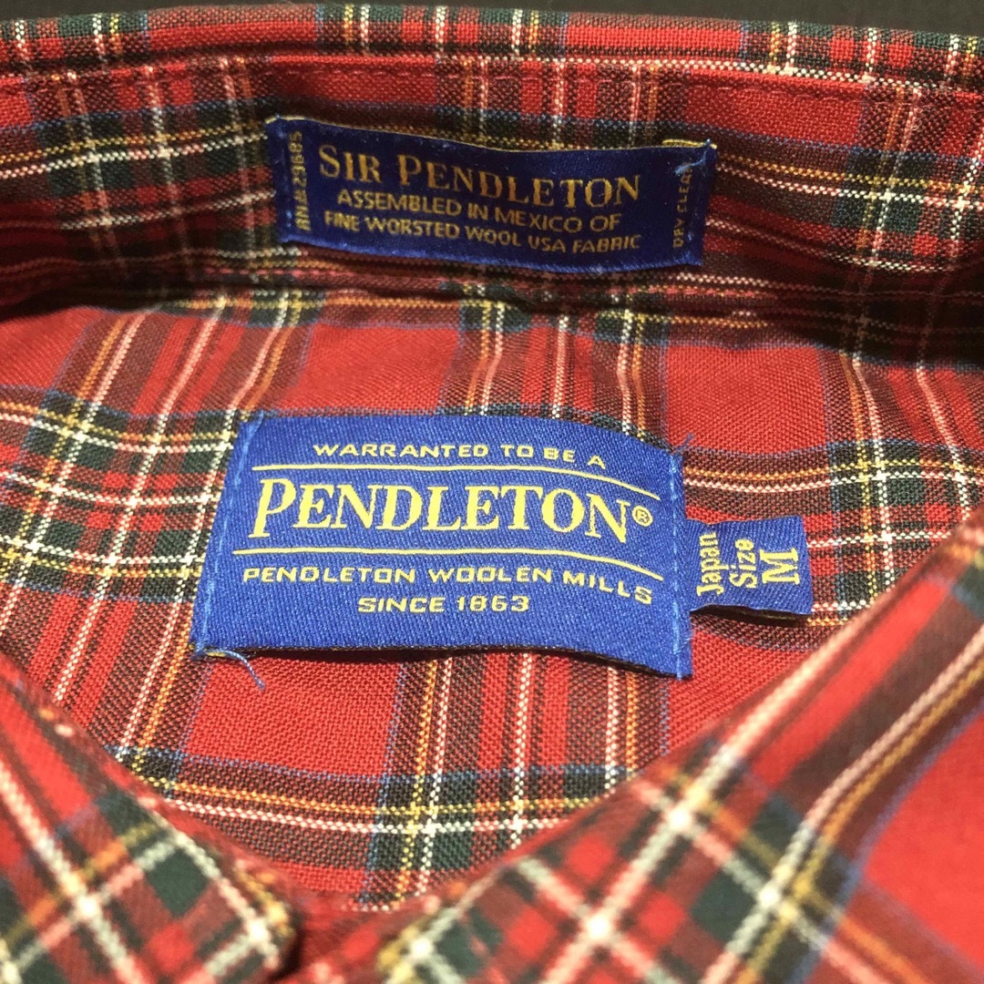 PENDLETON(ペンドルトン)のsir pendleton サマーウール タータンチェック BDシャツ 美品 メンズのトップス(シャツ)の商品写真