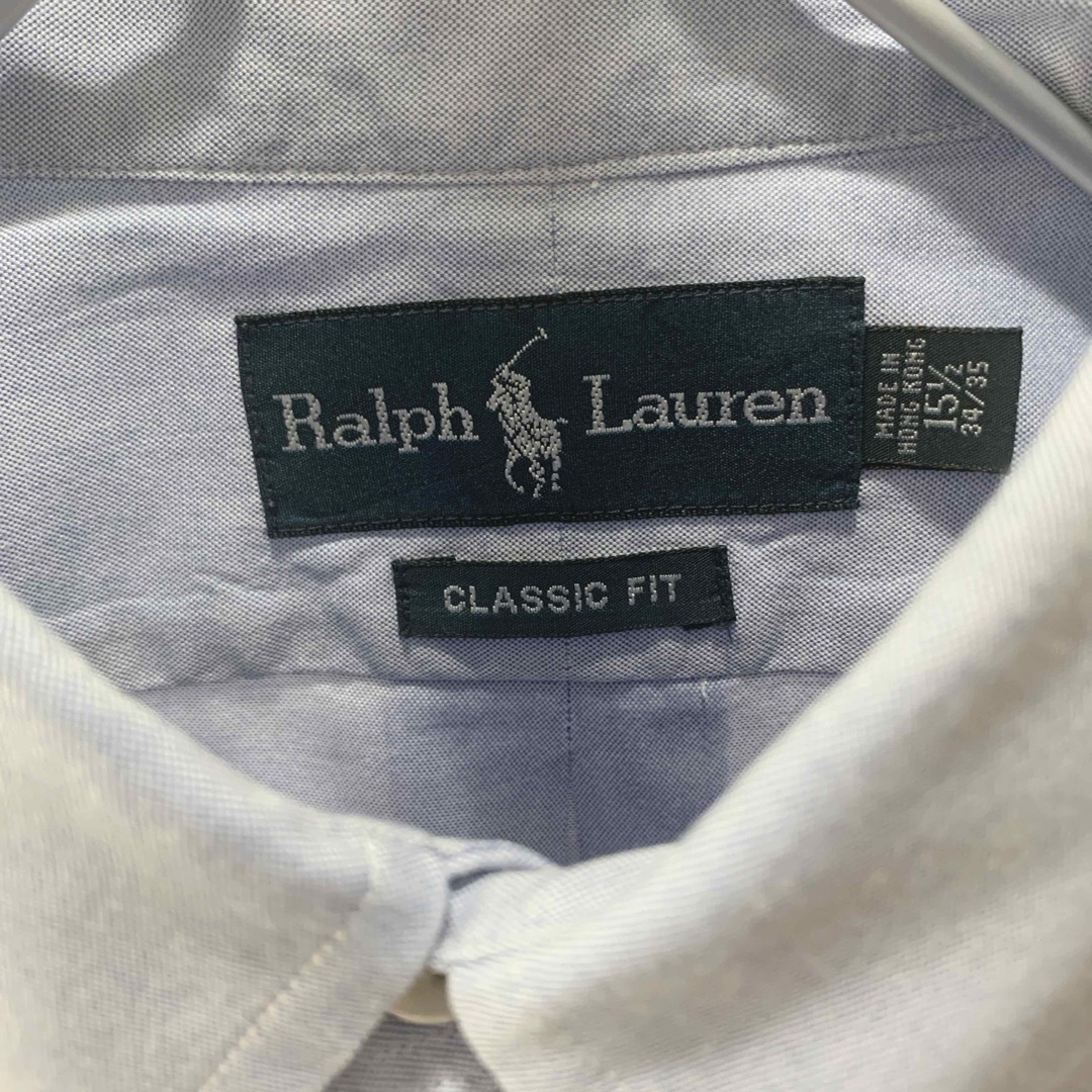 Ralph Lauren(ラルフローレン)の【クリーニング済】ラルフローレン ボタンダウン 長袖シャツ 刺繍ロゴ 無地 メンズのトップス(シャツ)の商品写真