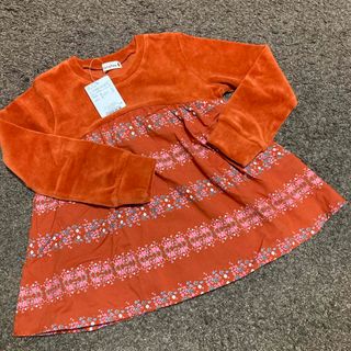 ブランシェス(Branshes)のbranshes ブランシェス キッズ  トップス チュニック オレンジ 120(Tシャツ/カットソー)