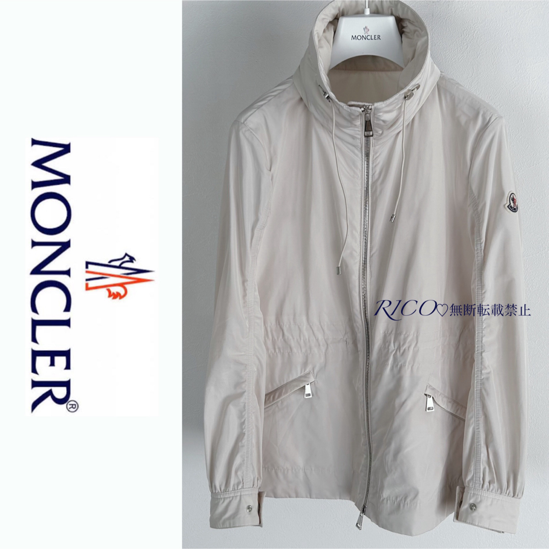 MONCLER(モンクレール)の【国内正規品・美品】モンクレール ブルゾン ENET オフホワイト レディースのジャケット/アウター(ナイロンジャケット)の商品写真