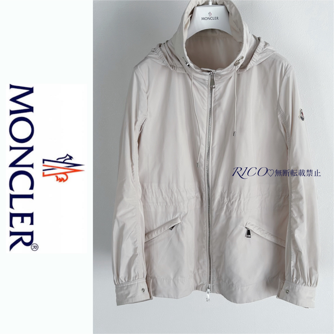 MONCLER(モンクレール)の【国内正規品・美品】モンクレール ブルゾン ENET オフホワイト レディースのジャケット/アウター(ナイロンジャケット)の商品写真