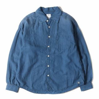 ヴィスヴィム(VISVIM)のvisvim ビズビム シャツ サイズ:1 23SS オーバーサイズ インディゴ リネン オープンカラー パーマーシャツ PALMER SHIRT L/S DMGD LINEN インディゴ トップス カジュアルシャツ 長袖【メンズ】【中古】(シャツ)