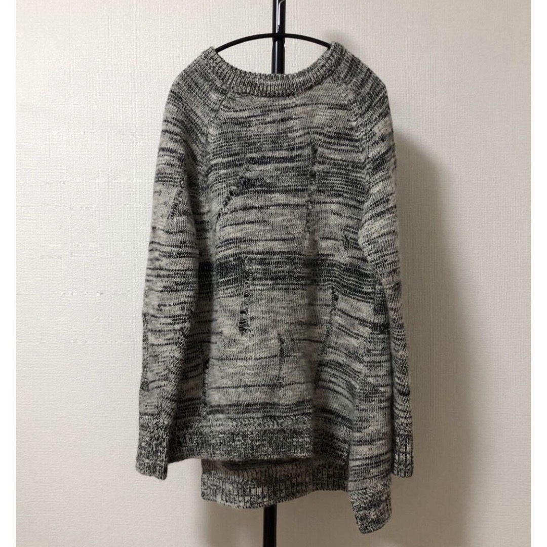 Name.(ネーム)の美品 サイズ2 Name.　SLUB YARN DAMAGED KNIT メンズのトップス(ニット/セーター)の商品写真