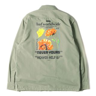 HUF - 美品 HUF ハフ ジャケット サイズ:L フラワー グラフィック コーチジャケット カーキ アウター ブルゾン コート 上着【メンズ】【中古】