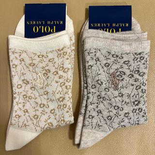 ポロラルフローレン(POLO RALPH LAUREN)の初出品‼️限定品❗️新品　女性　ポロラルフローレン　綿ソックス2足組　送料無料(ソックス)