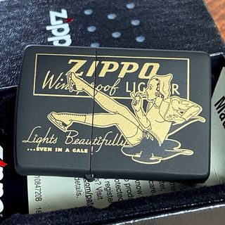 ジッポー(ZIPPO)の新品 Zippo ウィンディ ガール BKM-3 艶消し黒＆金色 ジッポー(タバコグッズ)