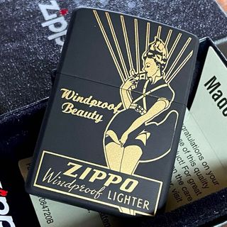 ジッポー(ZIPPO)の新品 Zippo ウィンディ ガール BKM-2 艶消し黒＆金色 ジッポー(タバコグッズ)