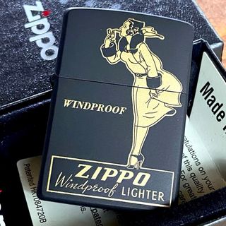 ジッポー(ZIPPO)のZippo ウィンディ ガール BKM-1 艶消し黒＆金色 ジッポー ライター(タバコグッズ)