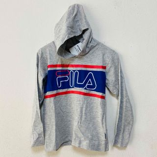 フィラ(FILA)のフィラ　FILA  長袖Tシャツ　フード　120cm グレー　新品タグ付(Tシャツ/カットソー)