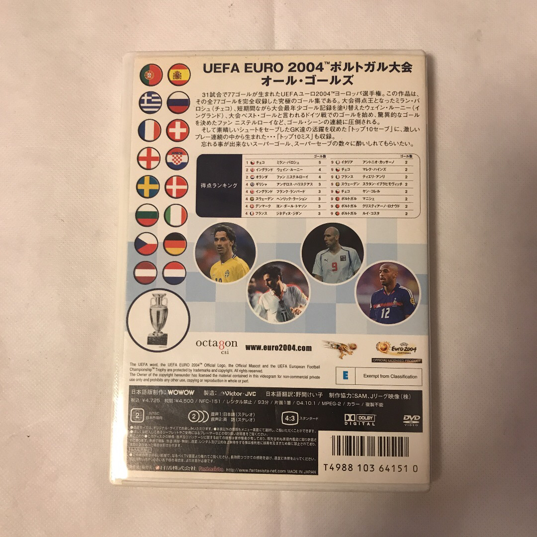 DVD 第12回UEFA EURO 2004™ポルトガル大会 オール・ゴールズ! エンタメ/ホビーのDVD/ブルーレイ(スポーツ/フィットネス)の商品写真