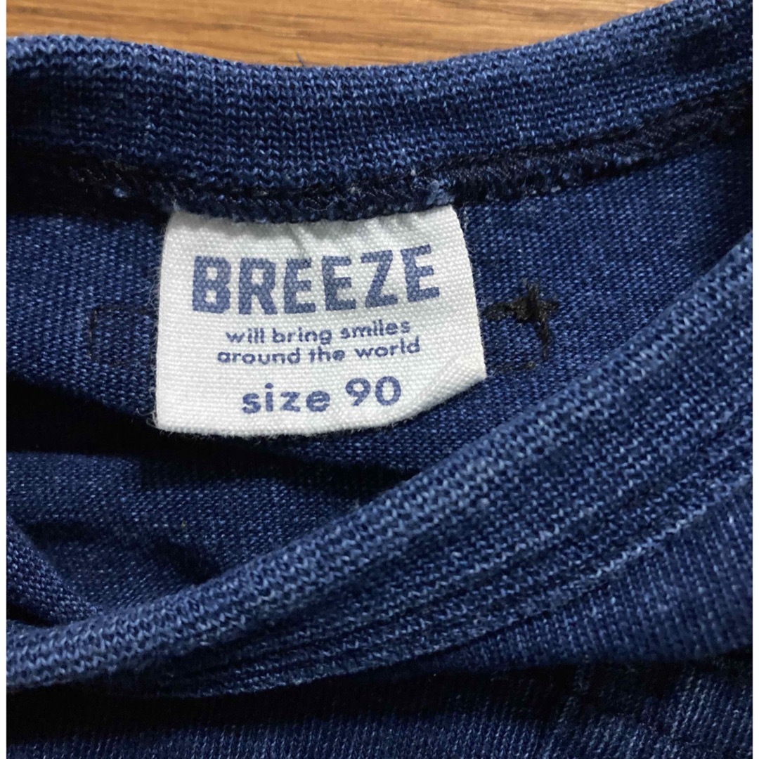 BREEZE(ブリーズ)のBREEZE（ブリーズ)  デニムワンピース  90cm キッズ/ベビー/マタニティのキッズ服女の子用(90cm~)(ワンピース)の商品写真