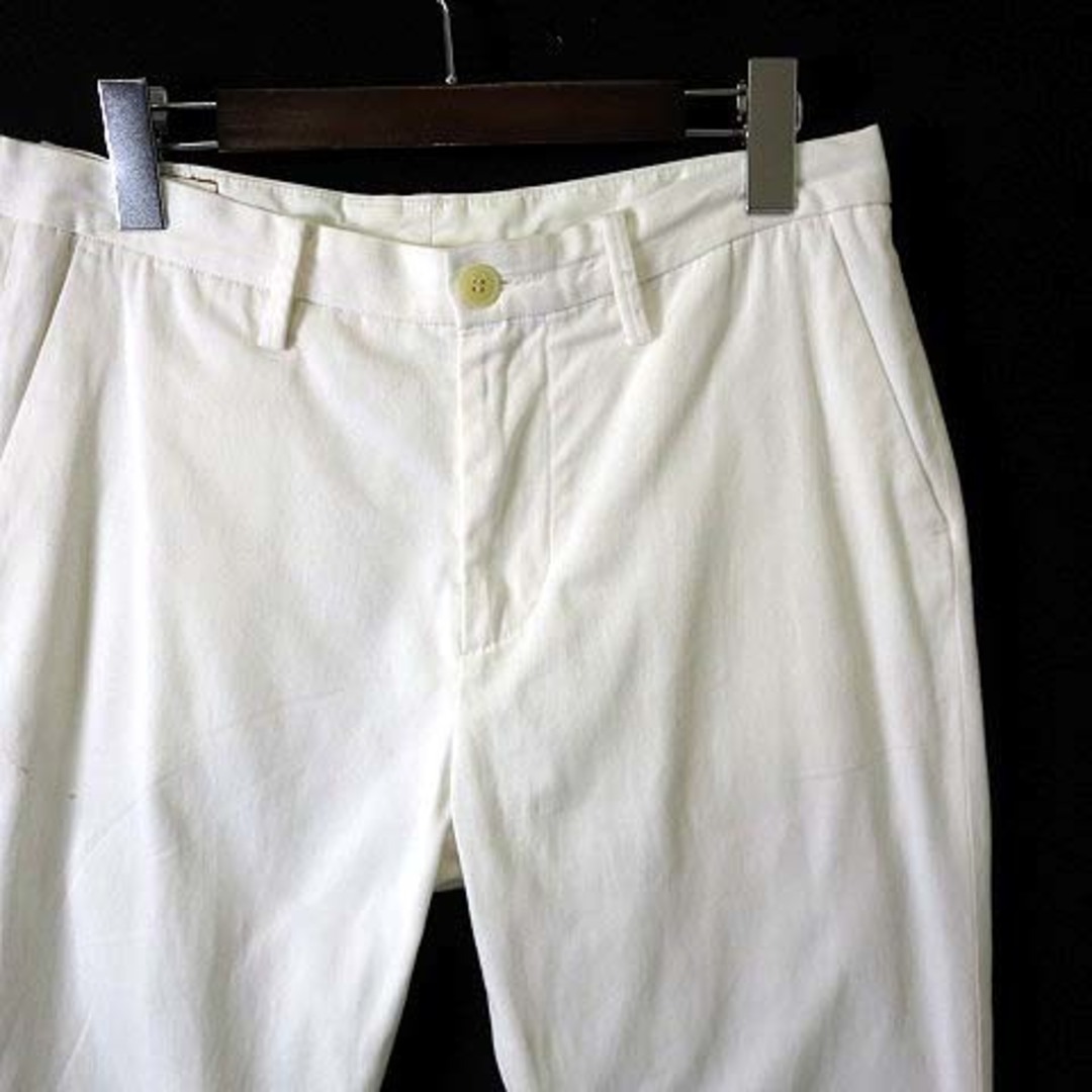 ABAHOUSE(アバハウス)のアバハウス ABAHOUSE ecru パンツ テーパード ストレッチS 44白 メンズのパンツ(スラックス)の商品写真