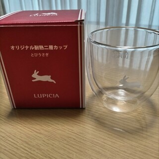 ルピシア(LUPICIA)のLUPICIA　耐熱二層ガラスカップ　うさぎ(グラス/カップ)