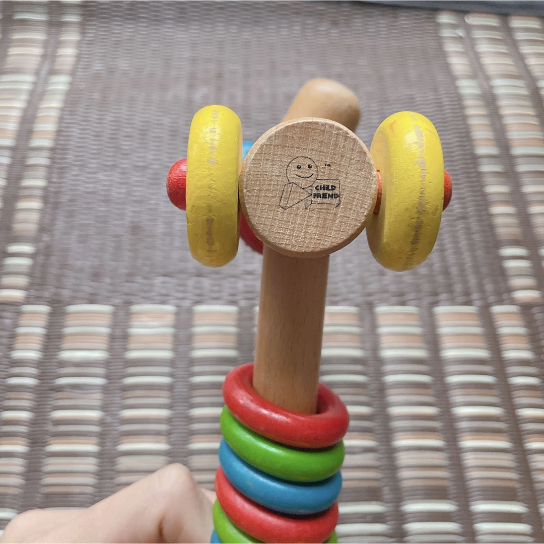 ベビー　知育おもちゃ　木のおもちゃ　ボーネルンド　ガラガラ キッズ/ベビー/マタニティのおもちゃ(知育玩具)の商品写真