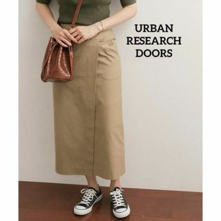 URBAN RESEARCH DOORS - 298 アーバンリサーチドアーズ ラップデザインスカート ロング ベージュ 38