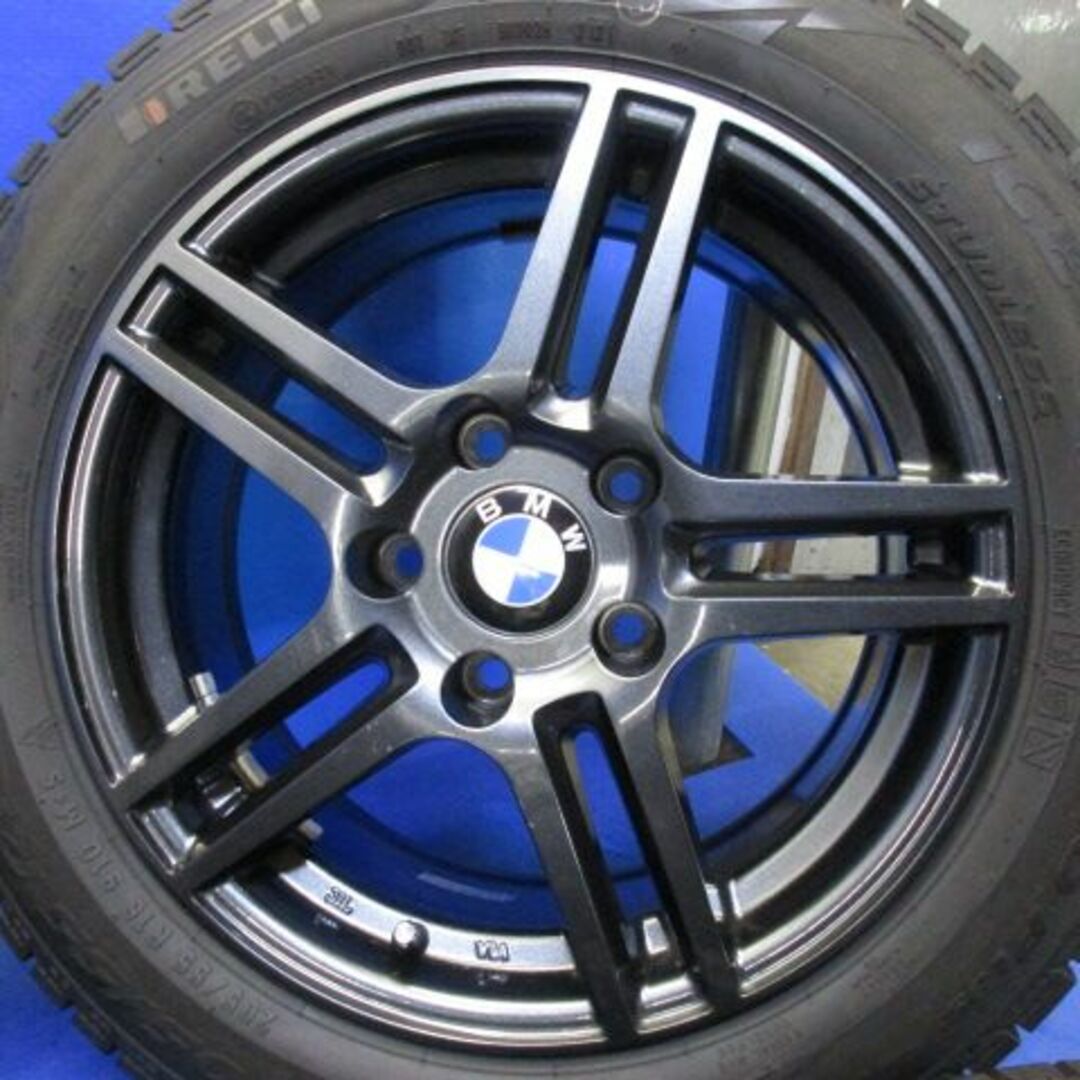 ユ）社外BMW　１　２シリーズ+205/55R16　スタッドレス 自動車/バイクの自動車(タイヤ・ホイールセット)の商品写真