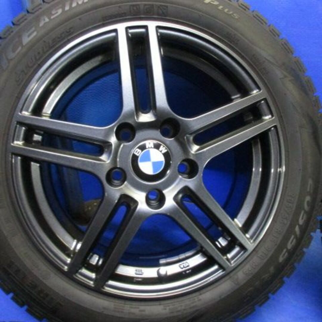 ユ）社外BMW　１　２シリーズ+205/55R16　スタッドレス 自動車/バイクの自動車(タイヤ・ホイールセット)の商品写真