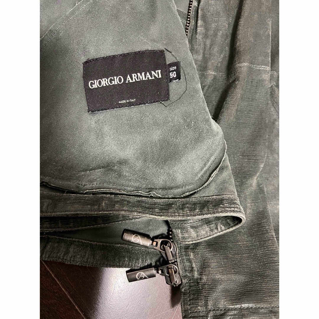 Giorgio Armani(ジョルジオアルマーニ)のアルマーニレザージャケット メンズのジャケット/アウター(レザージャケット)の商品写真