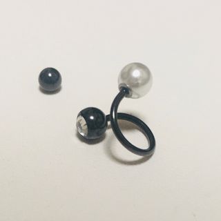 medistore ボディピアス スパイラル 黒 18G(ピアス)