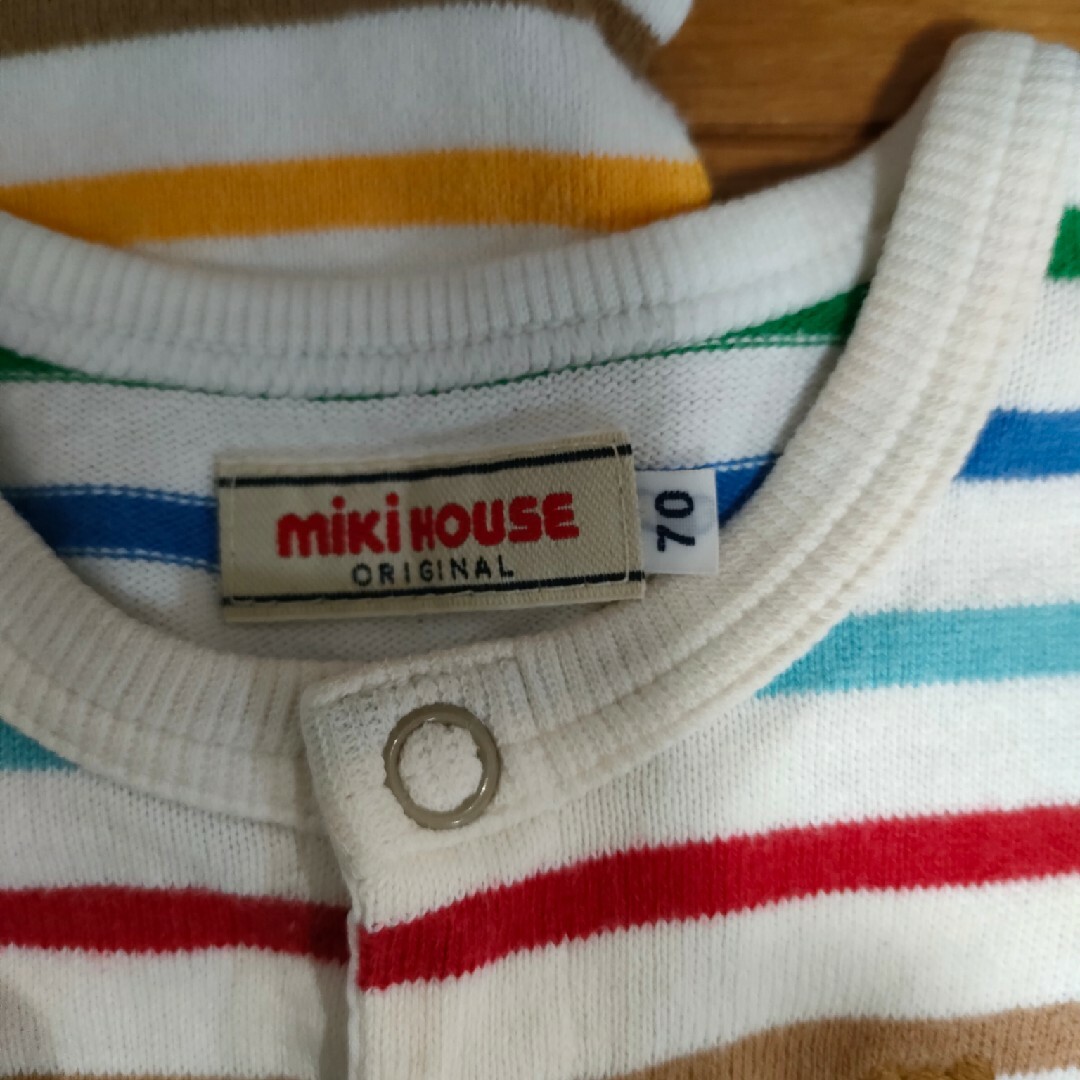 mikihouse(ミキハウス)の姉弟　姉妹　お揃い　ワンピース　ロンパース キッズ/ベビー/マタニティのベビー服(~85cm)(ロンパース)の商品写真