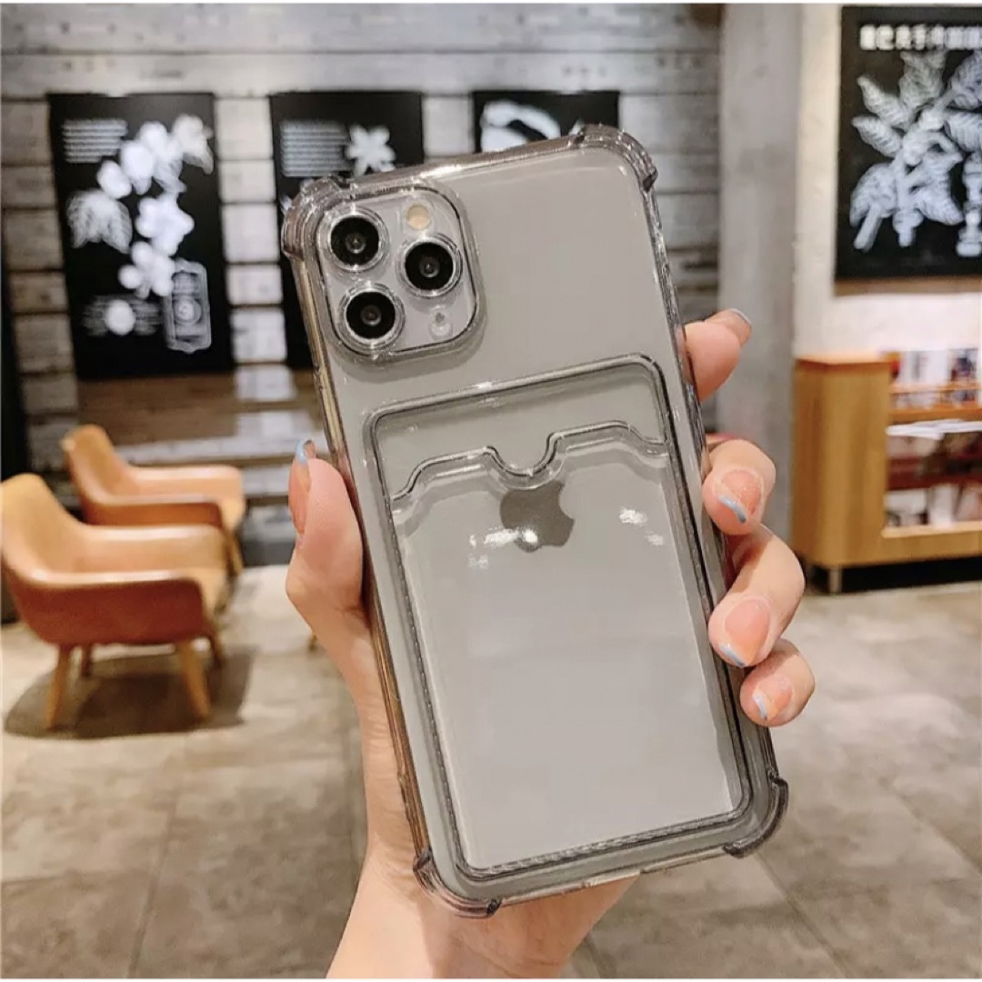 【ラスト1点】iPhone11ProMaxケース　ポケット　カード収納　黒　韓国 スマホ/家電/カメラのスマホアクセサリー(iPhoneケース)の商品写真