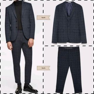 ZARA - ZARA MAN★新品タグ付★チェック柄★セットアップ★スーツ★ブレザー★パンツ