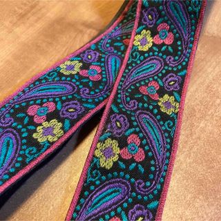 MORRIS - MORRIS 花柄刺繍ギターストラップ