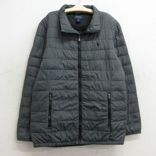 ラルフローレン(Ralph Lauren)の古着 ラルフローレン Ralph Lauren 長袖 ブランド シャツ キッズ ボーイズ 子供服 ワンポイントロゴ 濃グレー 23dec09(シャツ/カットソー)