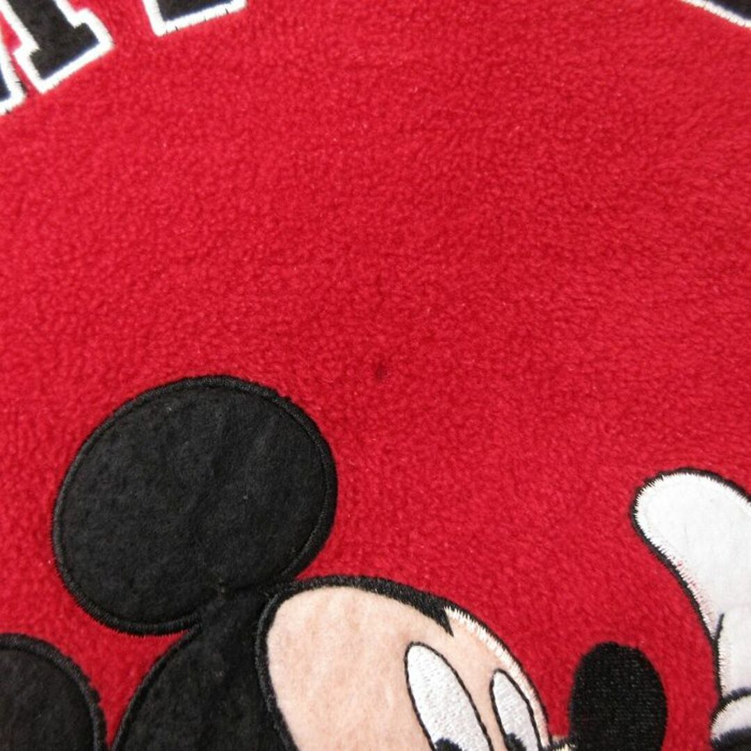Disney(ディズニー)の古着 長袖 フリース トップス パーカー レディース ディズニー DISNEY ミッキー MICKEY MOUSE 大きいサイズ 赤 レッド 23dec02 中古 レディースのトップス(パーカー)の商品写真