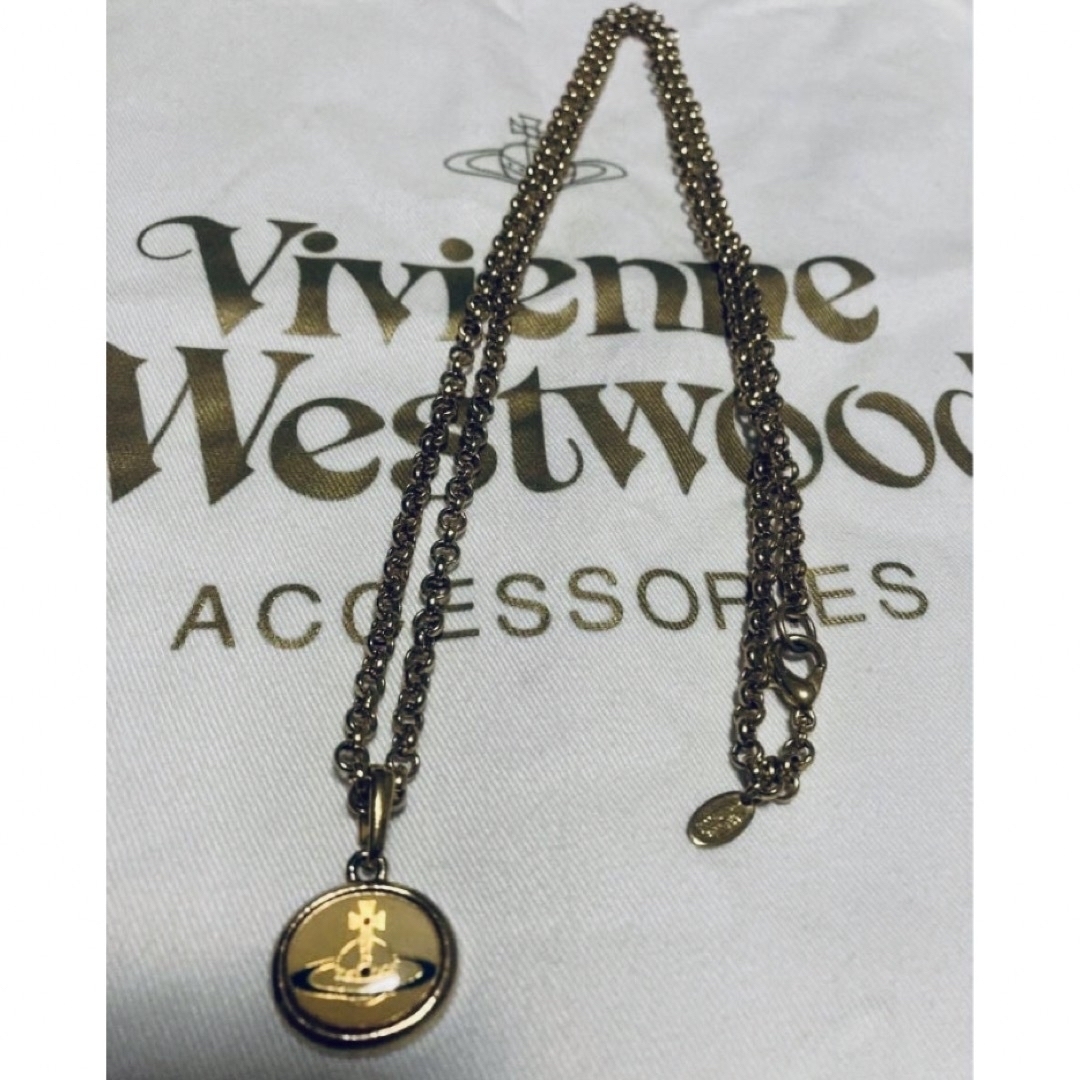 Vivienne Westwood(ヴィヴィアンウエストウッド)の希少●ヴィヴィアンウエストウッド●エナメルオーブ●ロングネックレス●ゴールド レディースのアクセサリー(ネックレス)の商品写真