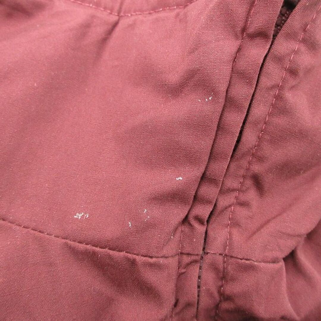 WOOLRICH(ウールリッチ)のM★古着 ウールリッチ WOOLRICH ベスト メンズ 80年代 80s エンジ 内側フランネル 23dec04 中古 アウター メンズのジャケット/アウター(ダッフルコート)の商品写真