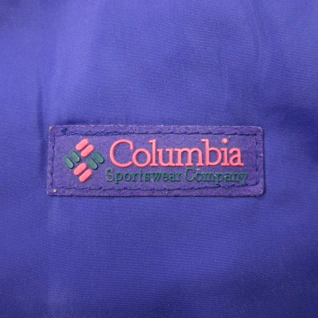 Columbia(コロンビア)のXL★古着 コロンビア COLUMBIA 長袖 ナイロン ジャケット メンズ 80年代 80s ワンポイントロゴ シンサレート リバーシブル ラグラン 紫 パープル 23dec05 中古 アウター メンズのジャケット/アウター(ダッフルコート)の商品写真