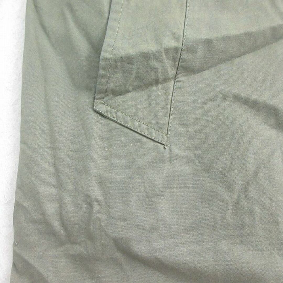 L★古着 長袖 ビンテージ トレンチ コート メンズ 70年代 70s ロング丈 イングランド製 緑系 グリーン 内側ウール 23dec09 中古 アウター メンズのジャケット/アウター(ダッフルコート)の商品写真