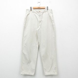 ランズエンド(LANDS’END)のW35★古着 ランズエンド チノ パンツ チノパン メンズ 90年代 90s コットン USA製 ベージュ カーキ 23dec02 中古 ボトムス ロング(ワークパンツ/カーゴパンツ)