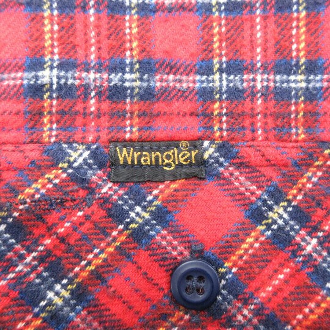 Wrangler(ラングラー)のXL★古着 ラングラー Wrangler 長袖 ヘビー フランネル シャツ メンズ 80年代 80s 大きいサイズ USA製 赤他 レッド チェック 23dec08 中古 トップス メンズのトップス(シャツ)の商品写真