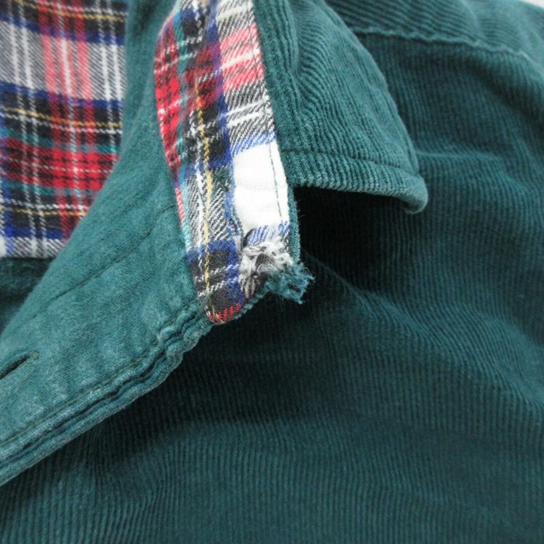 WOOLRICH(ウールリッチ)のXL★古着 ウールリッチ WOOLRICH 長袖 シャツ メンズ 90年代 90s コーデュロイ 大きいサイズ 緑 グリーン 23dec02 中古 トップス メンズのトップス(シャツ)の商品写真