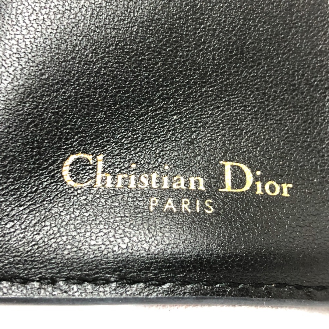 Dior(ディオール)のディオール Dior モンテーニュ コンパクトウォレット ロゴ 3つ折り財布 レザー ブラック レディースのファッション小物(財布)の商品写真