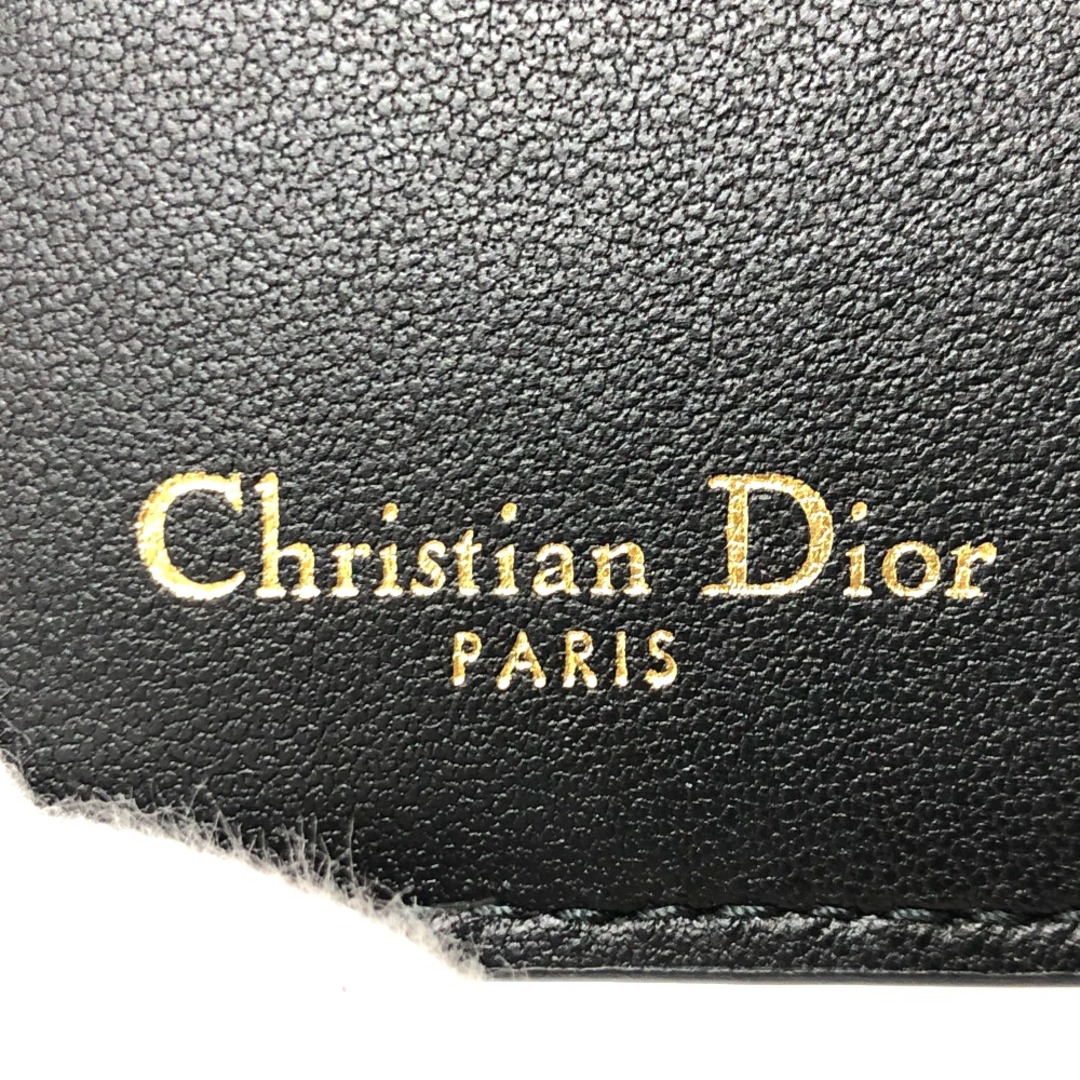 Dior(ディオール)のディオール Dior CD モンテーニュ S5032UWHC カナージュ 2つ折り財布 レザー ブラック 新品同様 レディースのファッション小物(財布)の商品写真