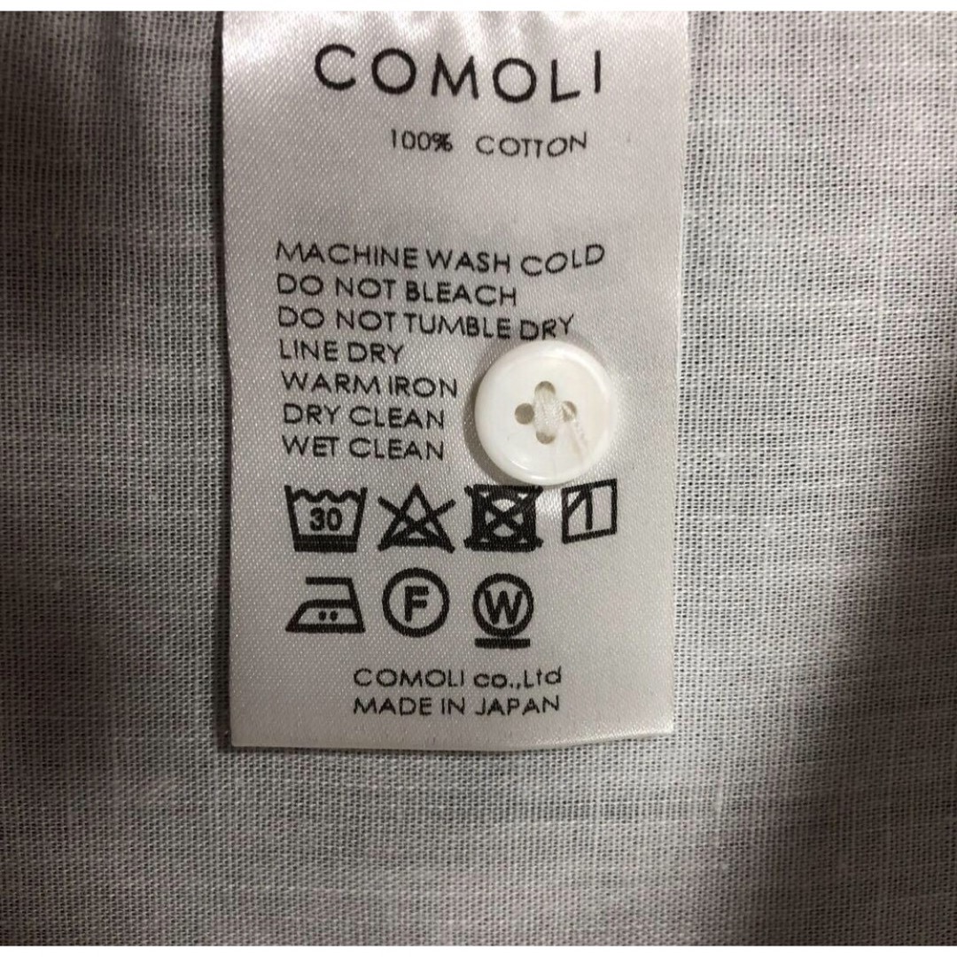 COMOLI(コモリ)の希少 21ss 試着のみ サイズ2 COMOLI プルオーバー ベタシャン 白 メンズのトップス(シャツ)の商品写真