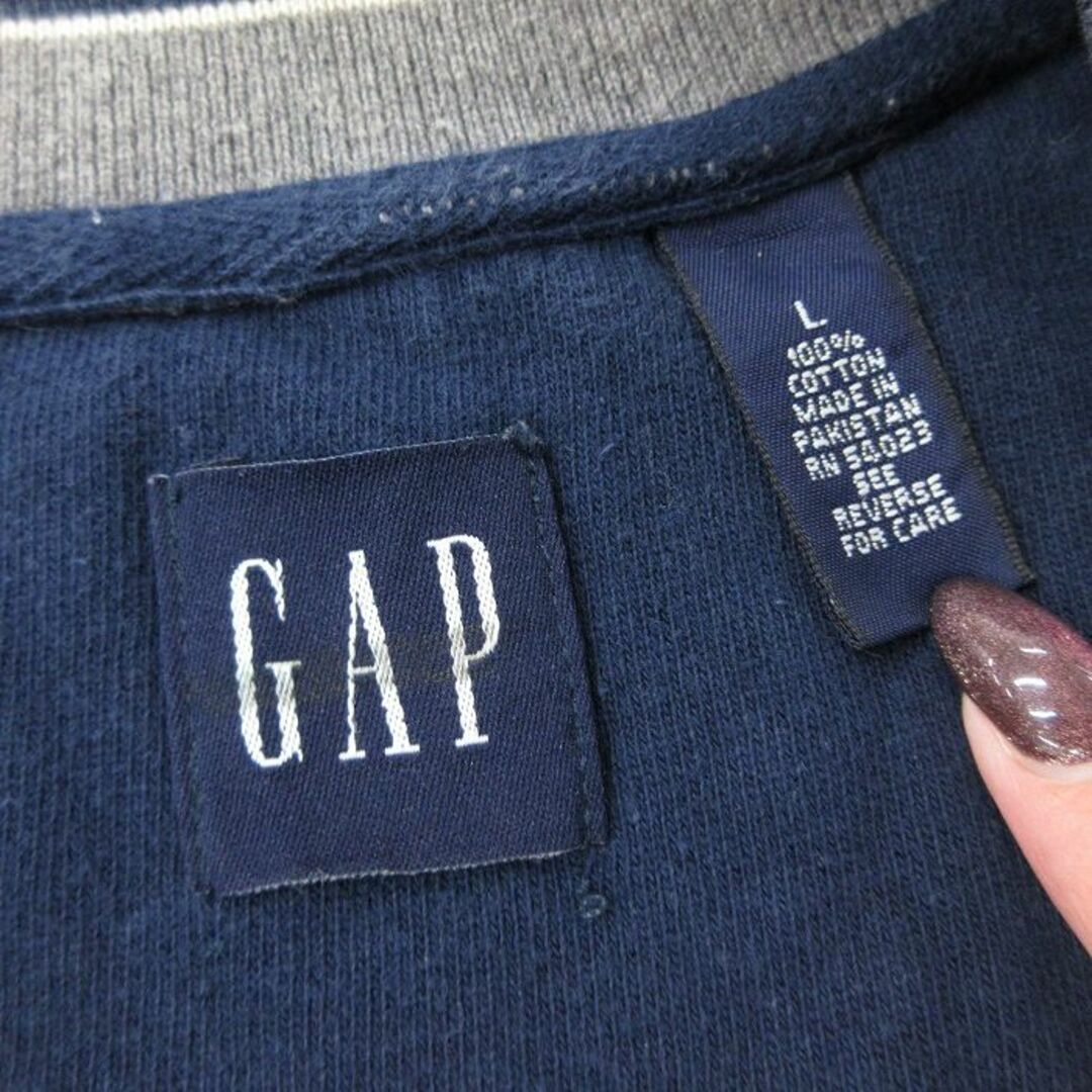 GAP(ギャップ)のXL★古着 ギャップ GAP 長袖 ビンテージ Tシャツ メンズ 00年代 00s 大きいサイズ クルーネック Vネック 濃グレー 霜降り他 23dec08 中古 メンズのトップス(Tシャツ/カットソー(半袖/袖なし))の商品写真